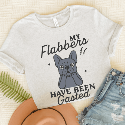 Black Frenchie Flabbergasted Tshirt Ash