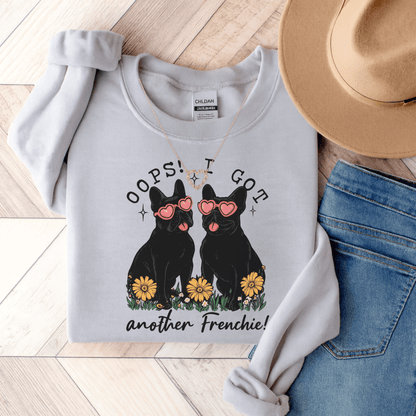 Black Frenchie Oops Sweatshirt Ash