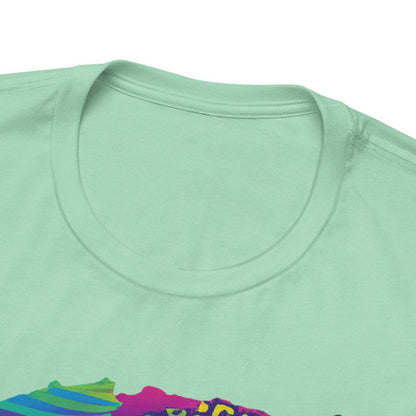 Black Frenchie Retro Neon Tshirt