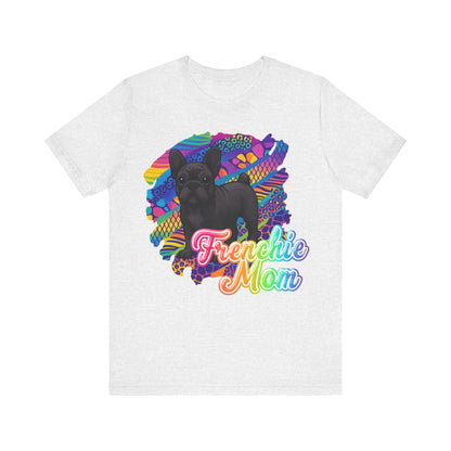 Black Frenchie Retro Neon Tshirt