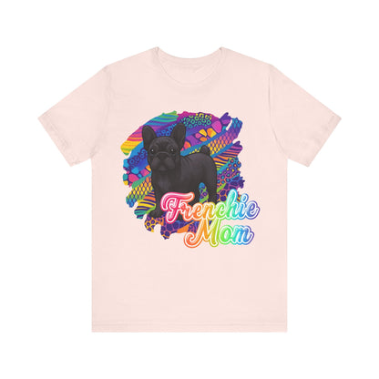 Black Frenchie Retro Neon Tshirt