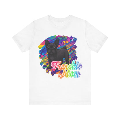 Black Frenchie Retro Neon Tshirt