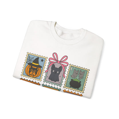 Black Frenchie Spooky Stamps Sweatshirt
