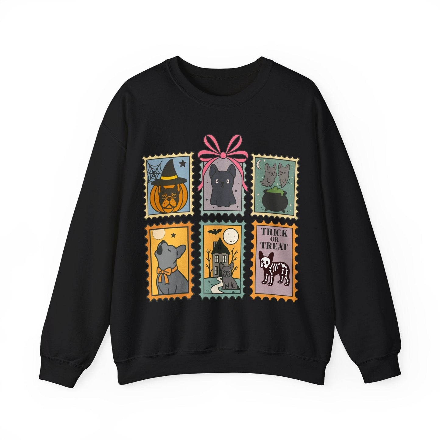 Black Frenchie Spooky Stamps Sweatshirt