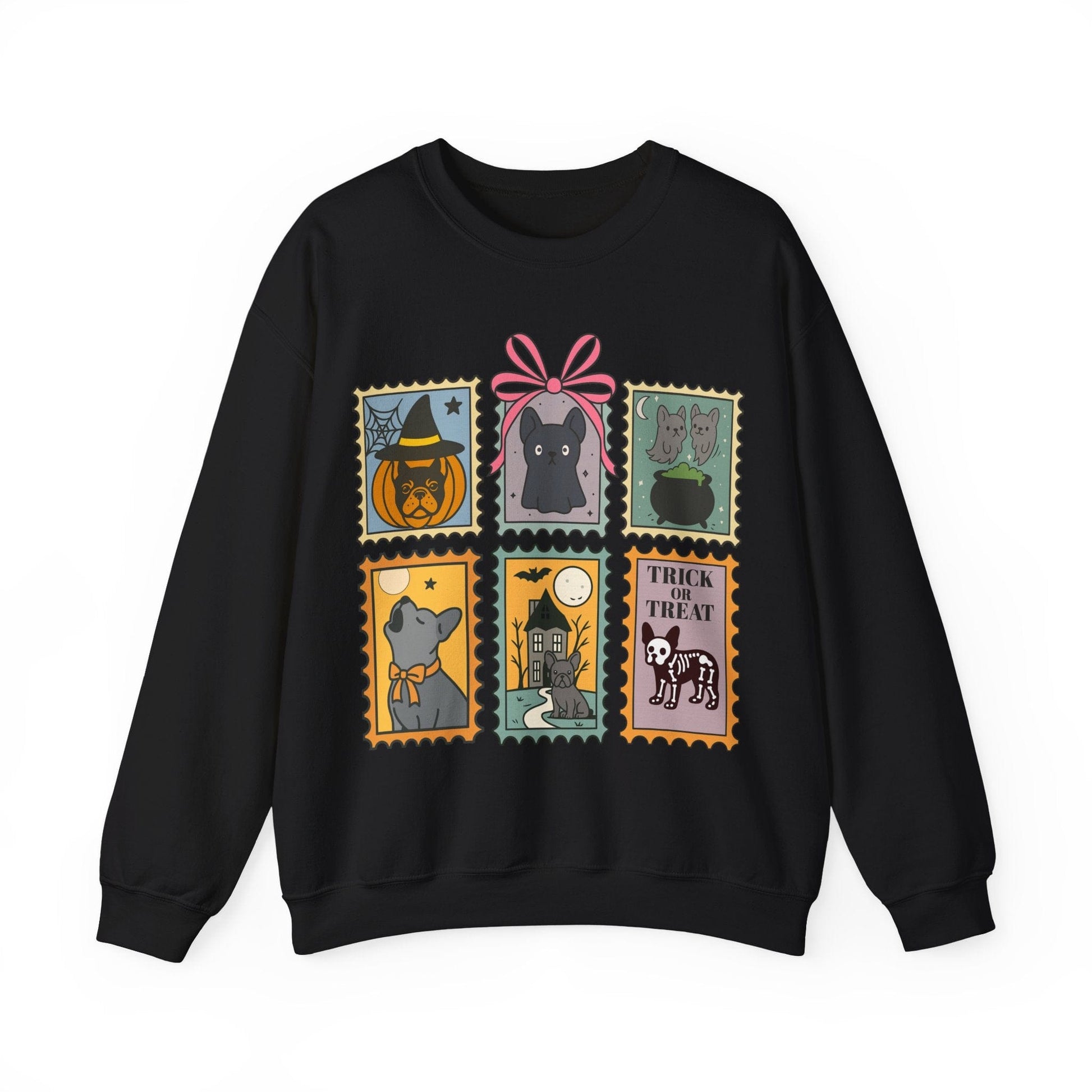Black Frenchie Spooky Stamps Sweatshirt