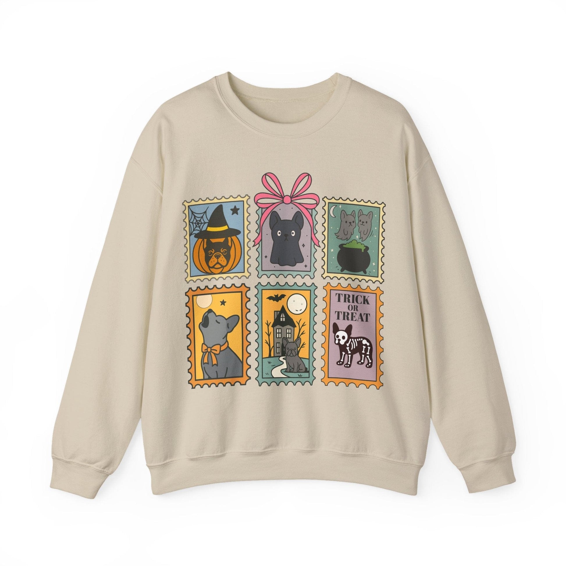 Black Frenchie Spooky Stamps Sweatshirt