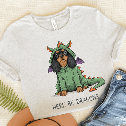 Personalized Cavalier Dragons Unisex TShirt Ash