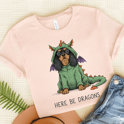 Personalized Cavalier Dragons Unisex TShirt Soft Pink