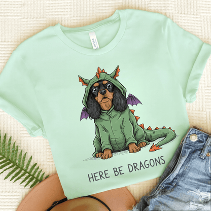 Personalized Cavalier Dragons Unisex TShirt Heather Mint