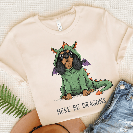 Personalized Cavalier Dragons Unisex TShirt Natural