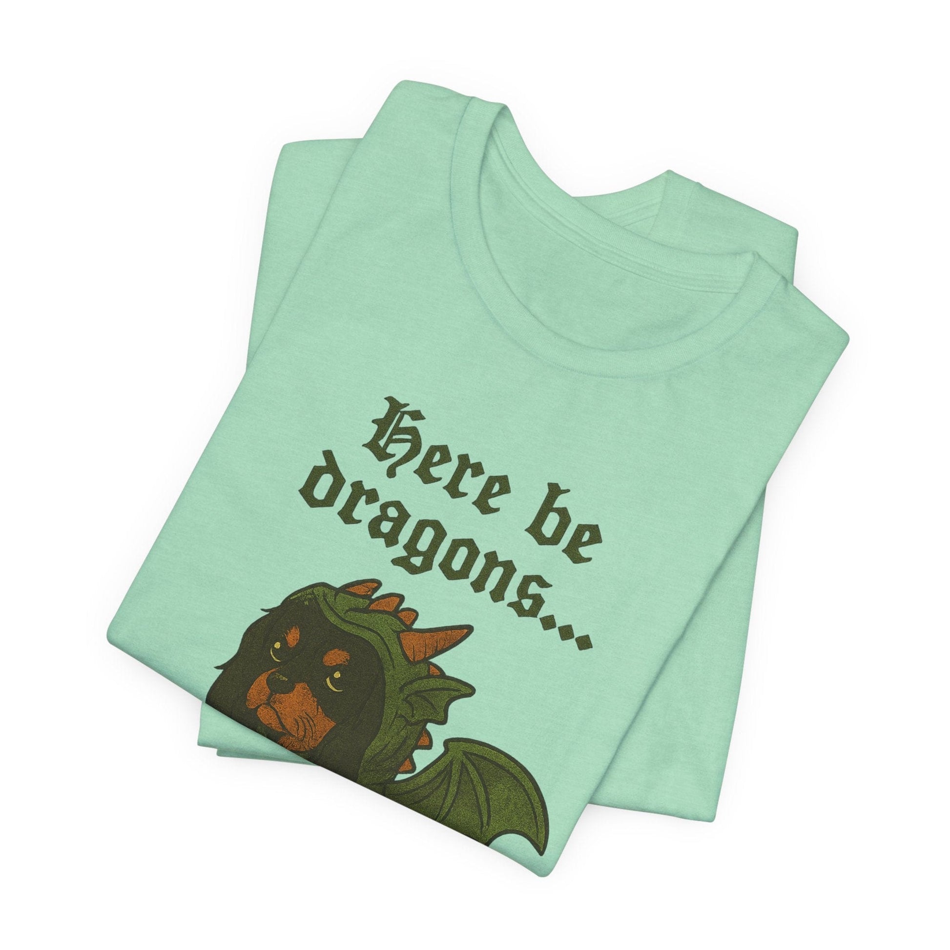 Black Tan Cavalier Here Be Dragons TShirt