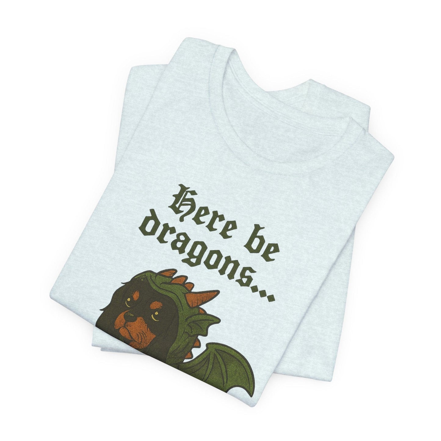 Black Tan Cavalier Here Be Dragons TShirt