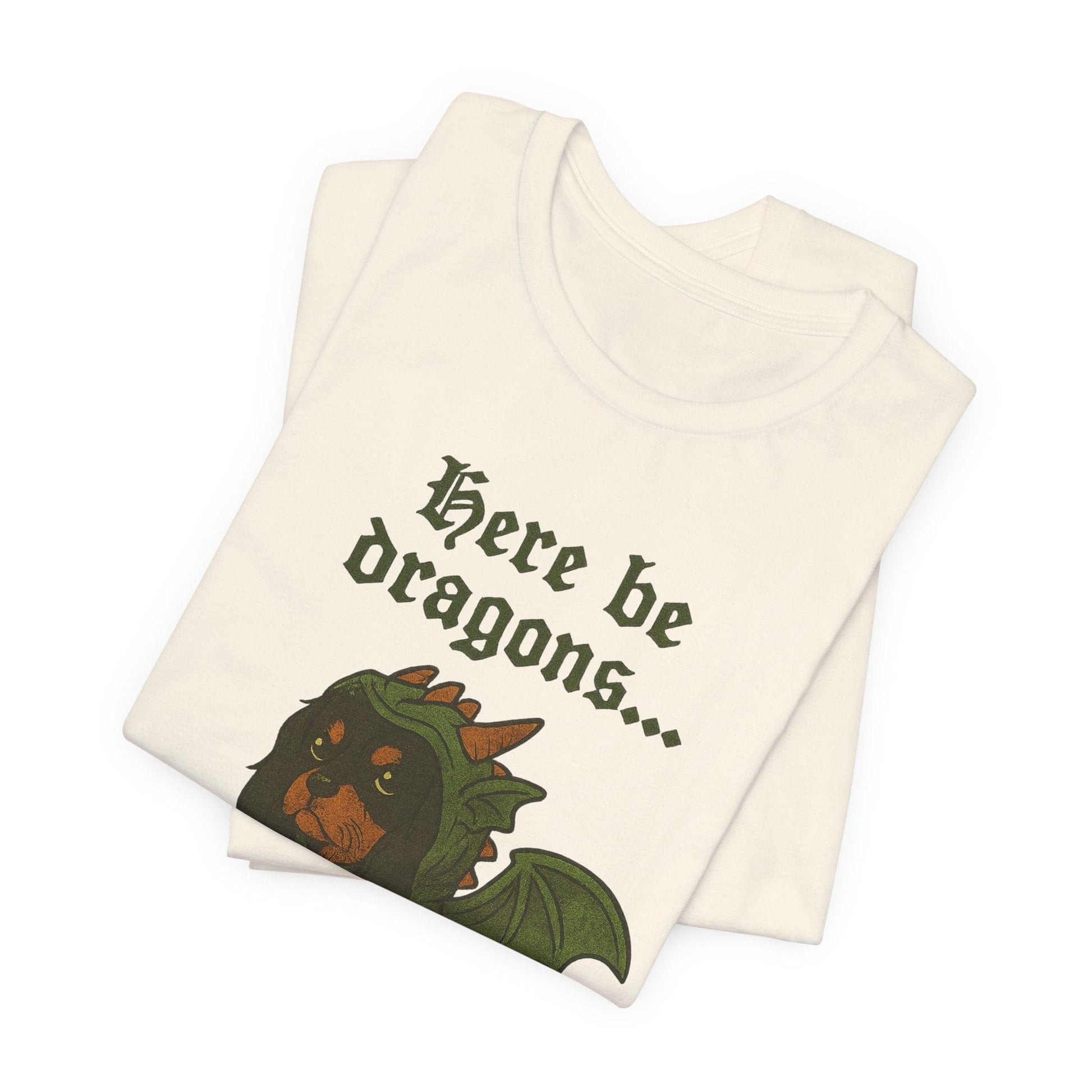 Black Tan Cavalier Here Be Dragons TShirt