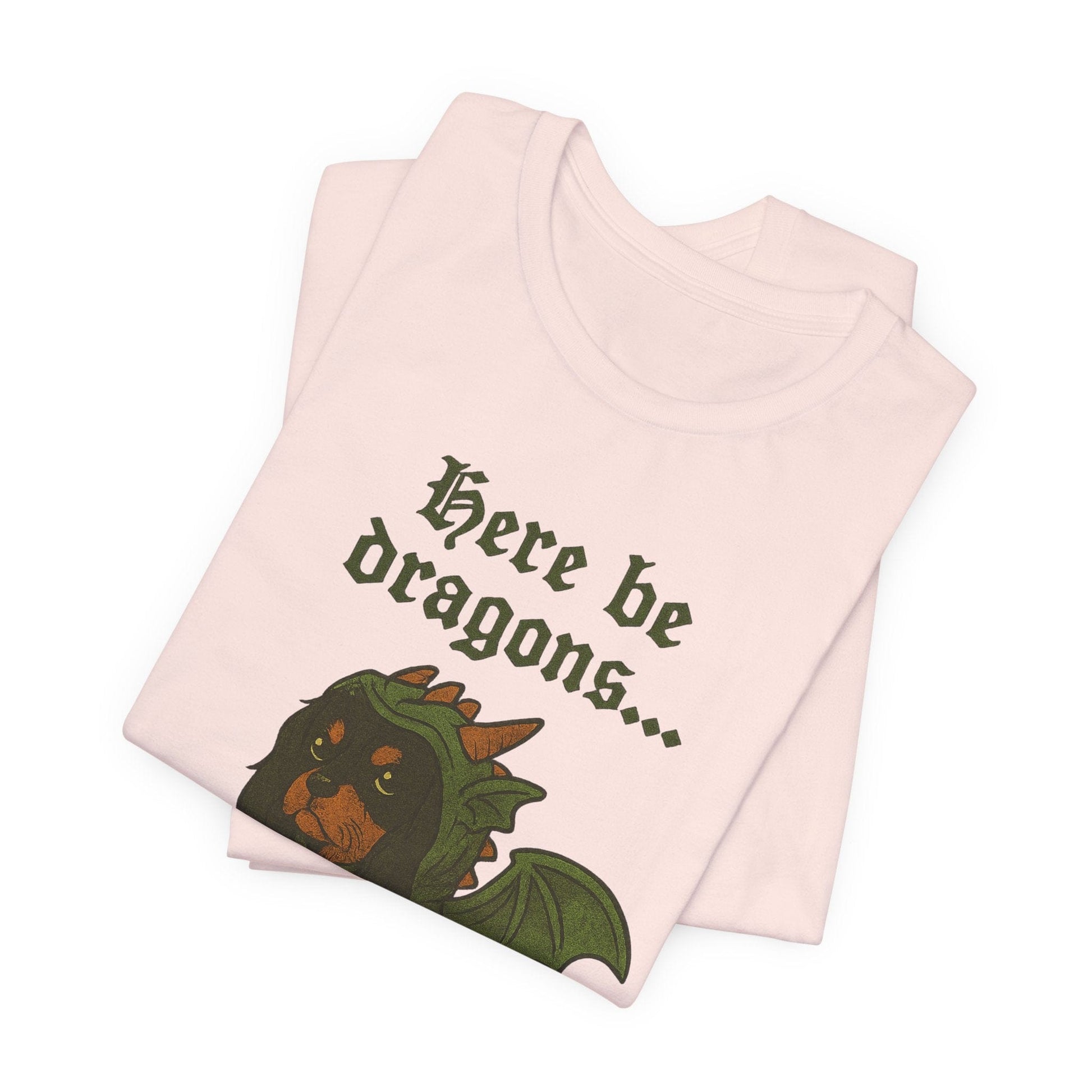 Black Tan Cavalier Here Be Dragons TShirt
