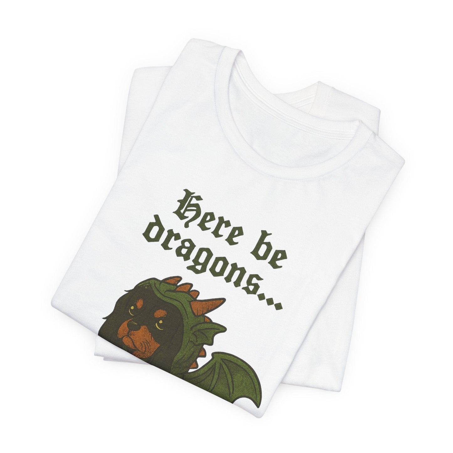 Black Tan Cavalier Here Be Dragons TShirt