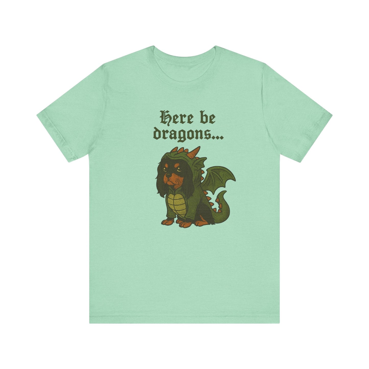Black Tan Cavalier Here Be Dragons TShirt