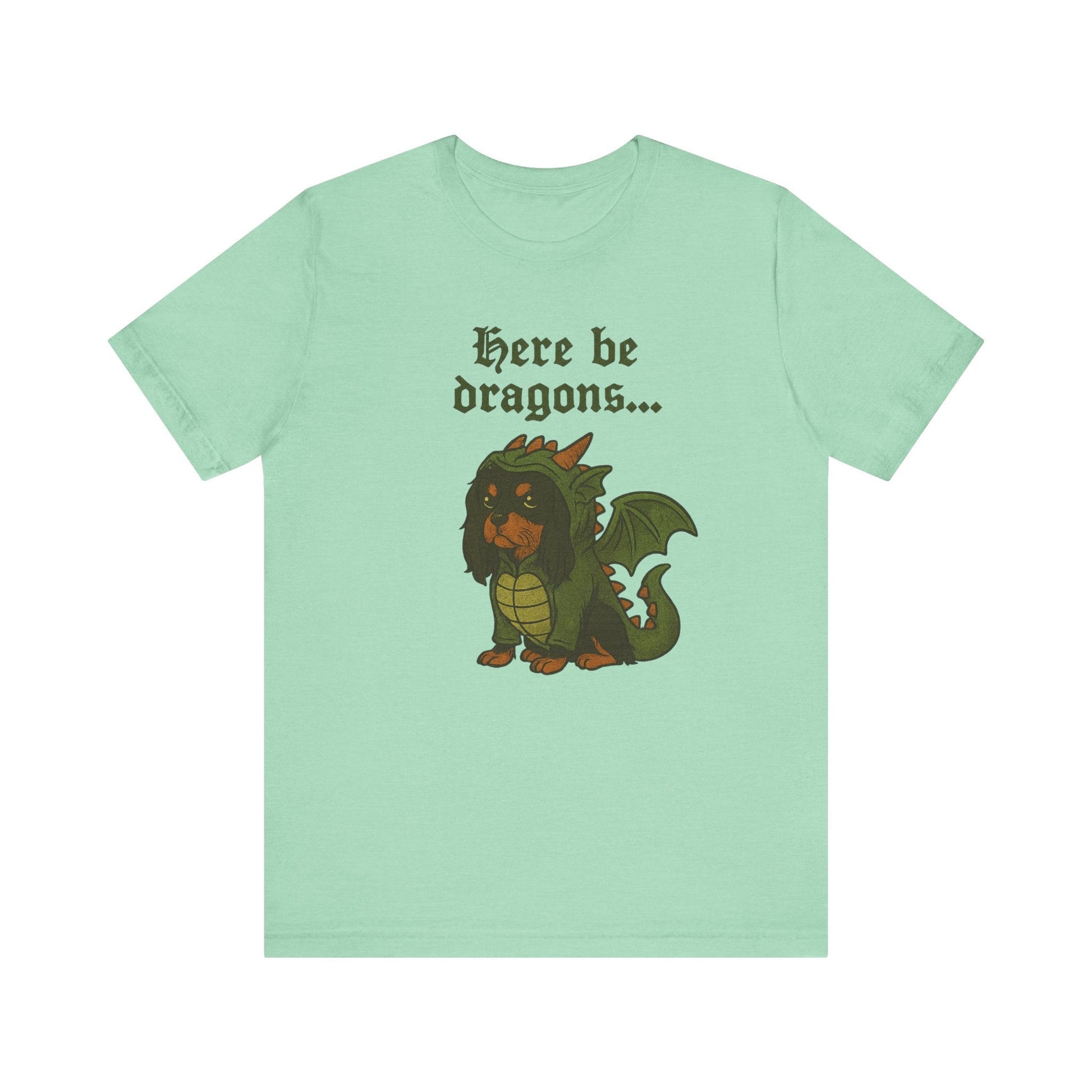 Black Tan Cavalier Here Be Dragons TShirt