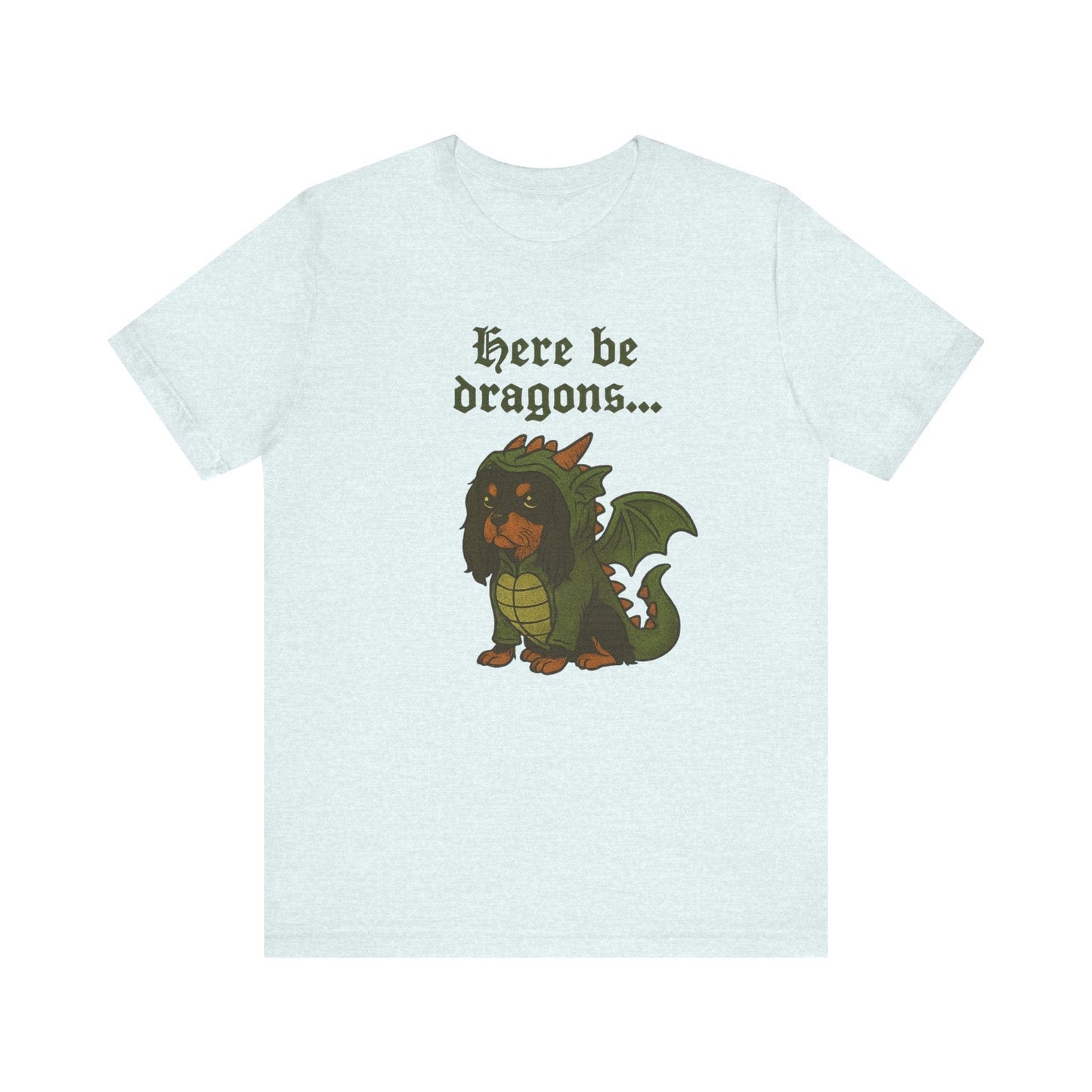 Black Tan Cavalier Here Be Dragons TShirt