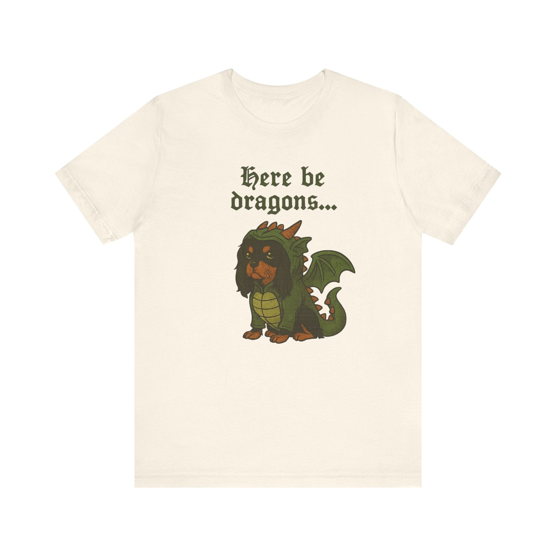 Black Tan Cavalier Here Be Dragons TShirt