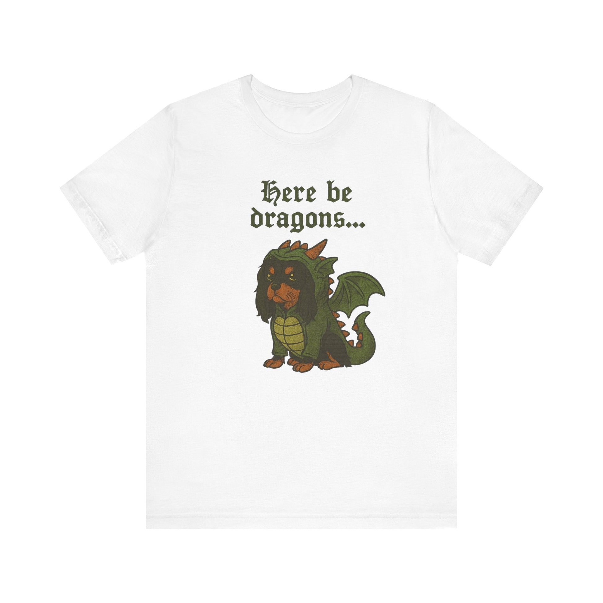 Black Tan Cavalier Here Be Dragons TShirt