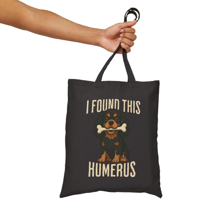 Black Tan Cavalier Humerus Tote Bag