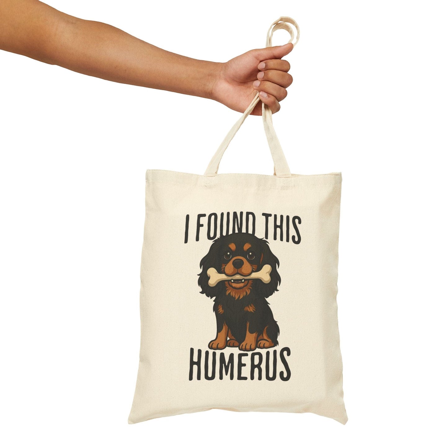 Black Tan Cavalier Humerus Tote Bag