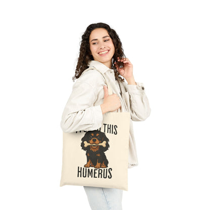 Black Tan Cavalier Humerus Tote Bag