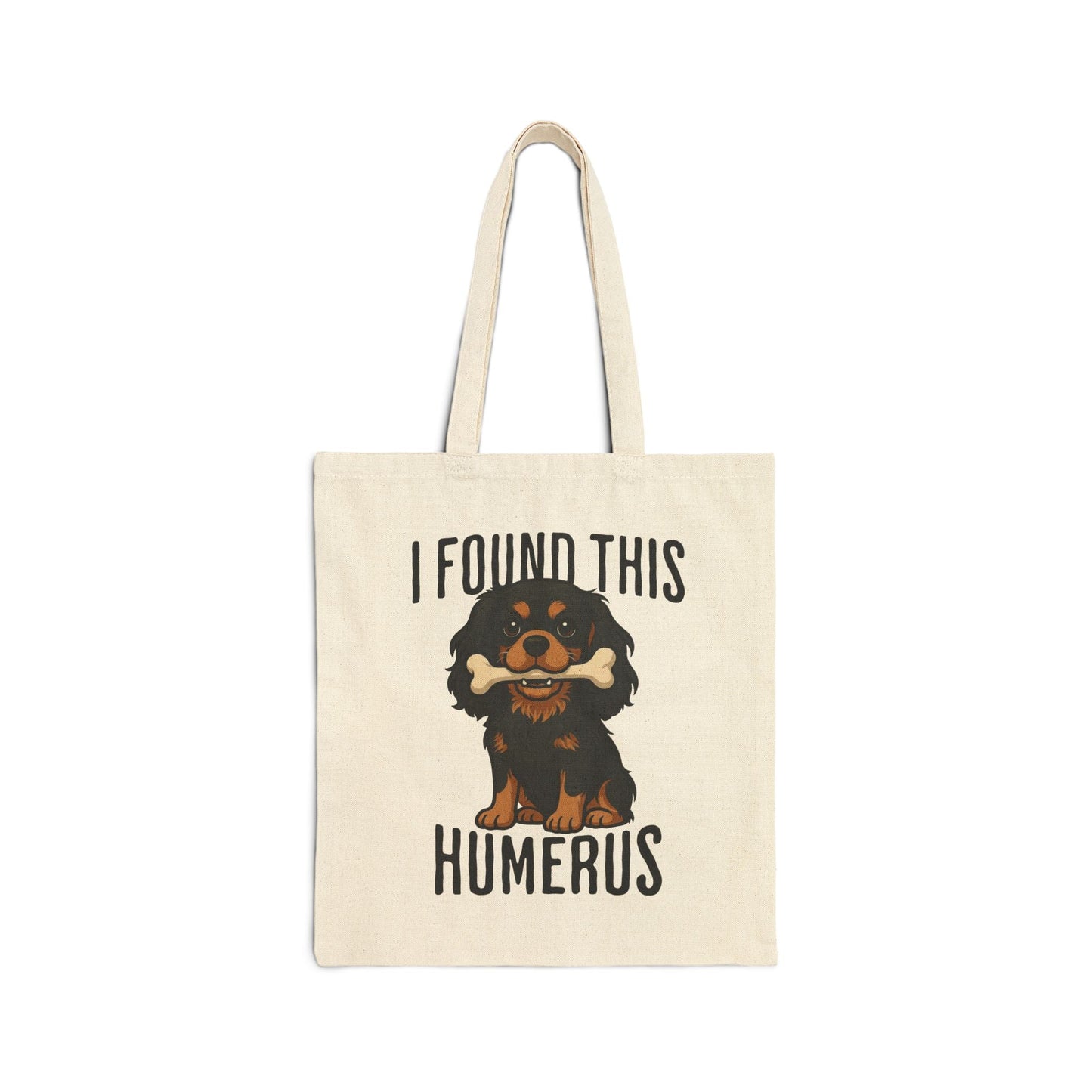 Black Tan Cavalier Humerus Tote Bag