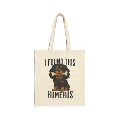 Black Tan Cavalier Humerus Tote Bag