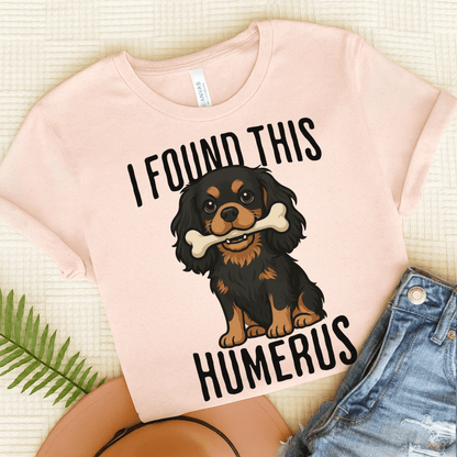 Black Tan Cavalier Humerus Tshirt Soft Pink