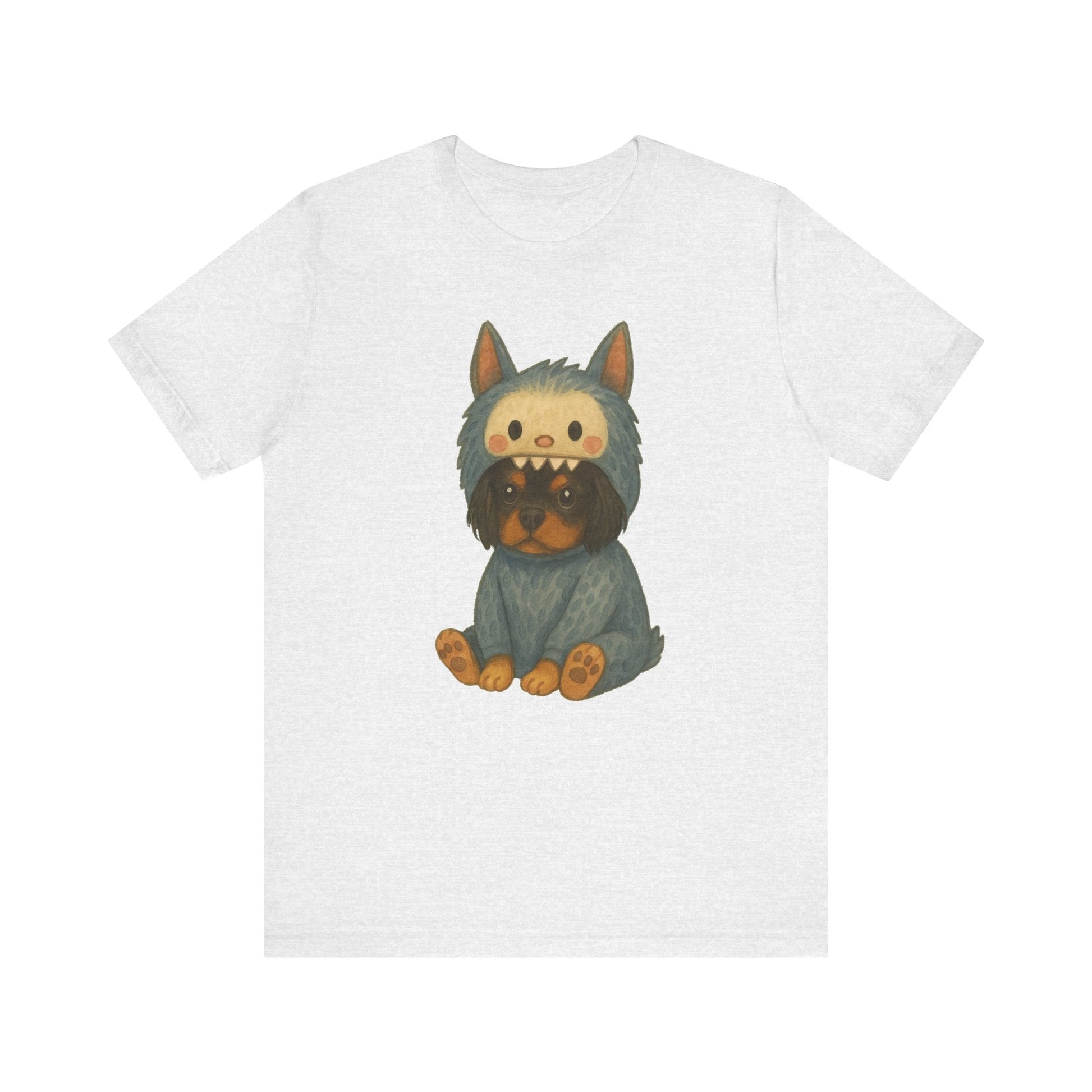 Printify T-Shirt Black Tan Cavalier King Charles Little Monster TShirt