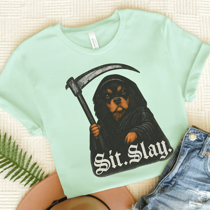 Printify T-Shirt Heather Mint / S Black Tan Cavalier King Charles Treat Dealer TShirt