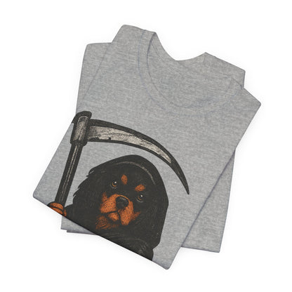 Printify T-Shirt Black Tan Cavalier King Charles Treat Dealer TShirt