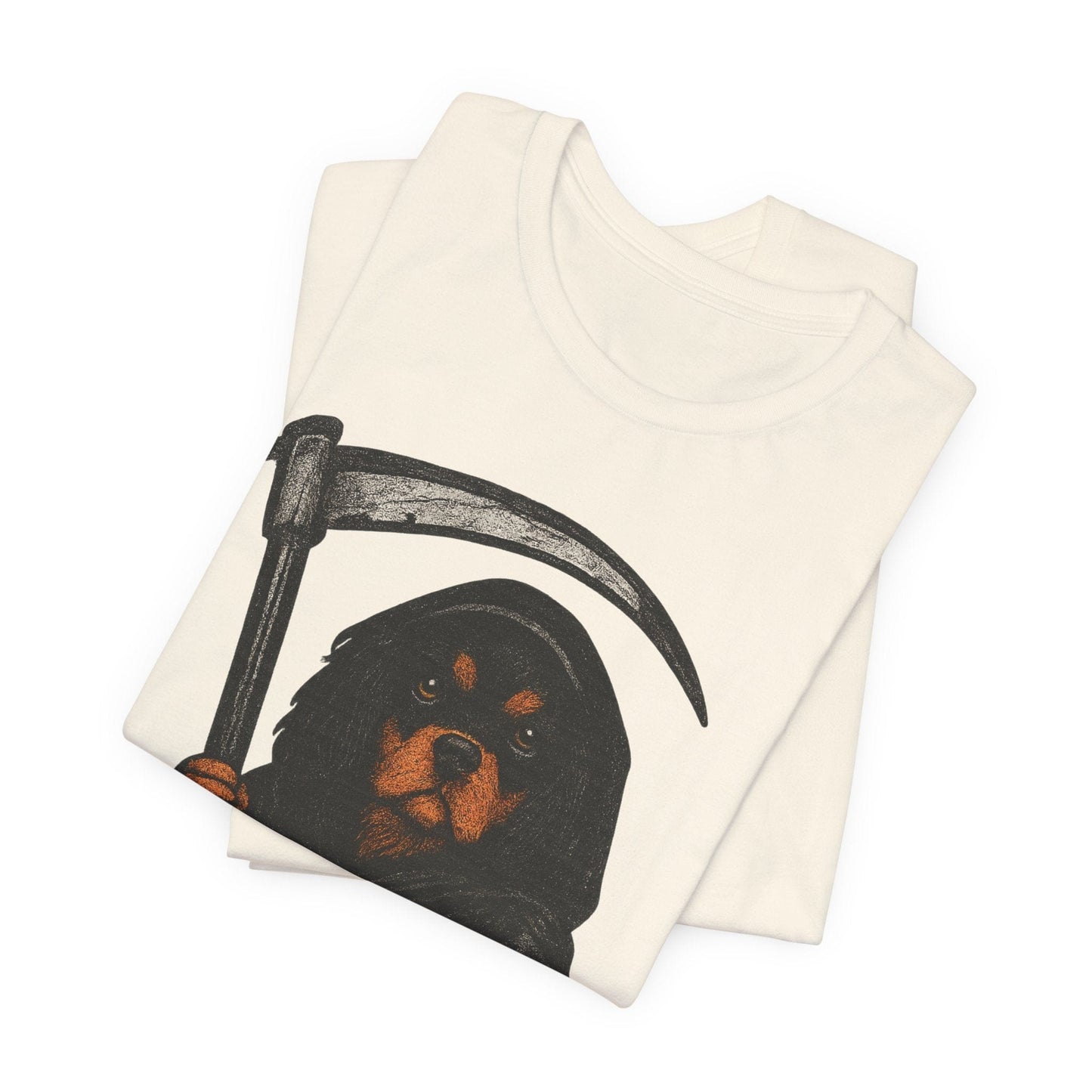 Printify T-Shirt Black Tan Cavalier King Charles Treat Dealer TShirt