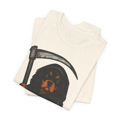 Printify T-Shirt Black Tan Cavalier King Charles Treat Dealer TShirt
