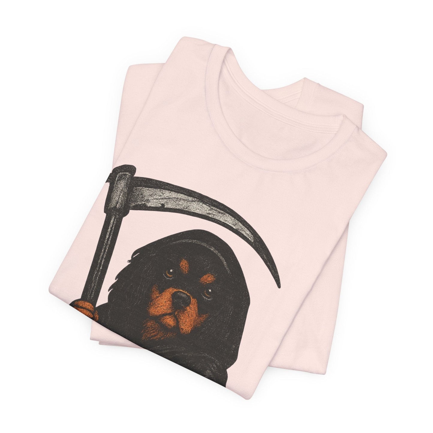 Printify T-Shirt Black Tan Cavalier King Charles Treat Dealer TShirt
