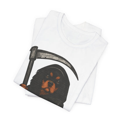 Printify T-Shirt Black Tan Cavalier King Charles Treat Dealer TShirt