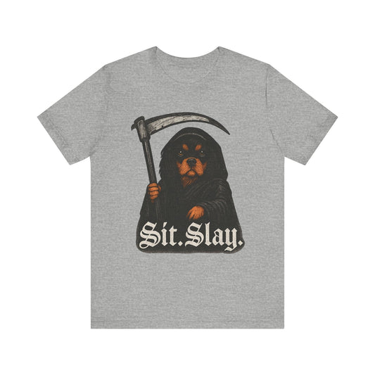 Printify T-Shirt Black Tan Cavalier King Charles Treat Dealer TShirt