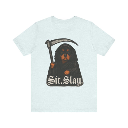 Printify T-Shirt Black Tan Cavalier King Charles Treat Dealer TShirt