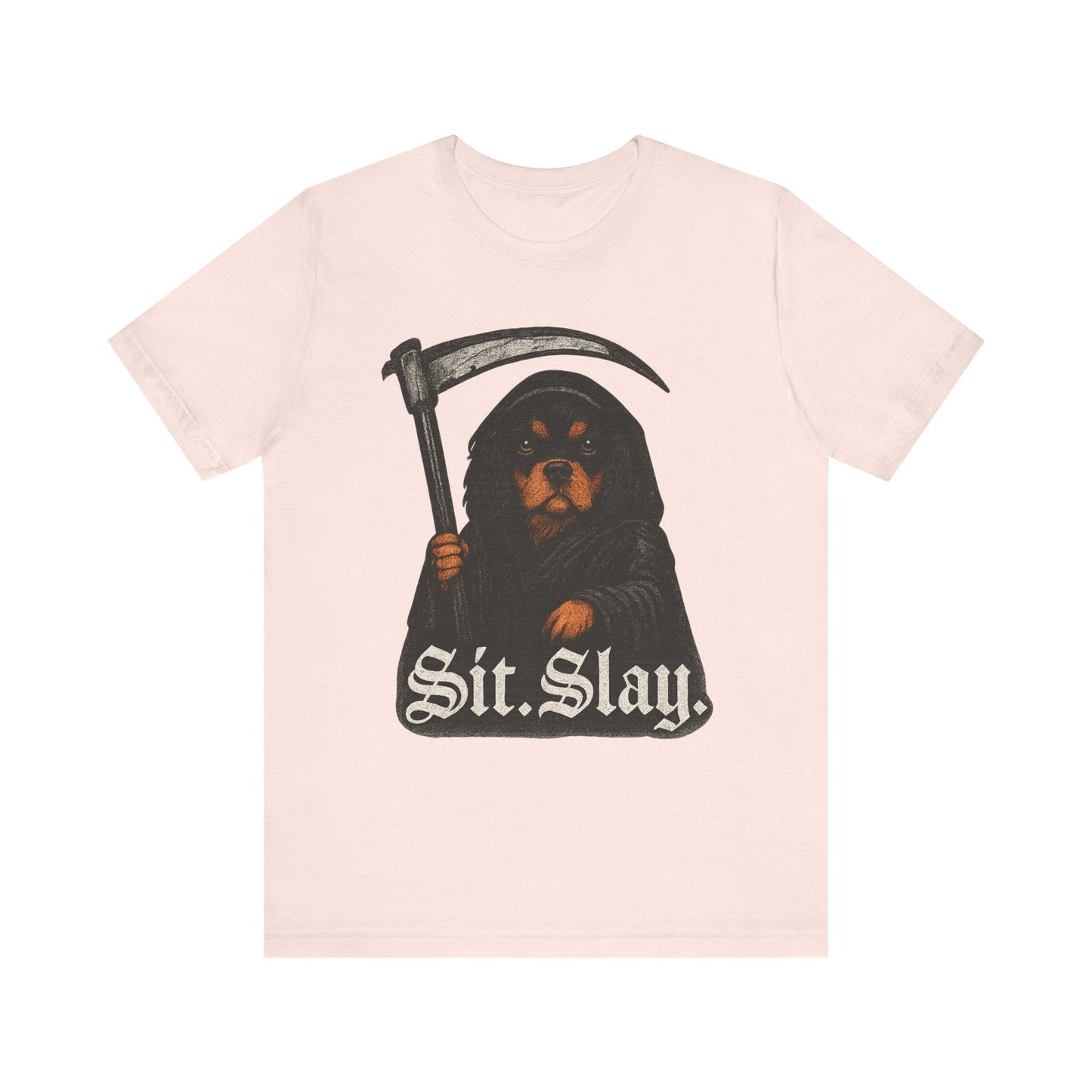 Printify T-Shirt Black Tan Cavalier King Charles Treat Dealer TShirt
