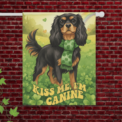 Personalized Cavalier Kiss Me Garden Yard Flag 24.5'' × 32''