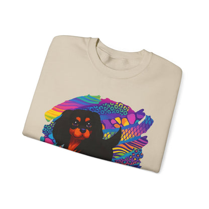 Black & Tan Cavalier Neon Sweatshirt