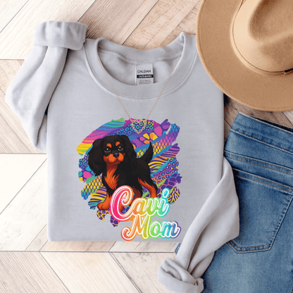 Black & Tan Cavalier Neon Sweatshirt Ash