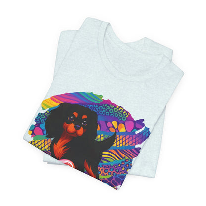 Black & Tan Cavalier Neon Tshirt