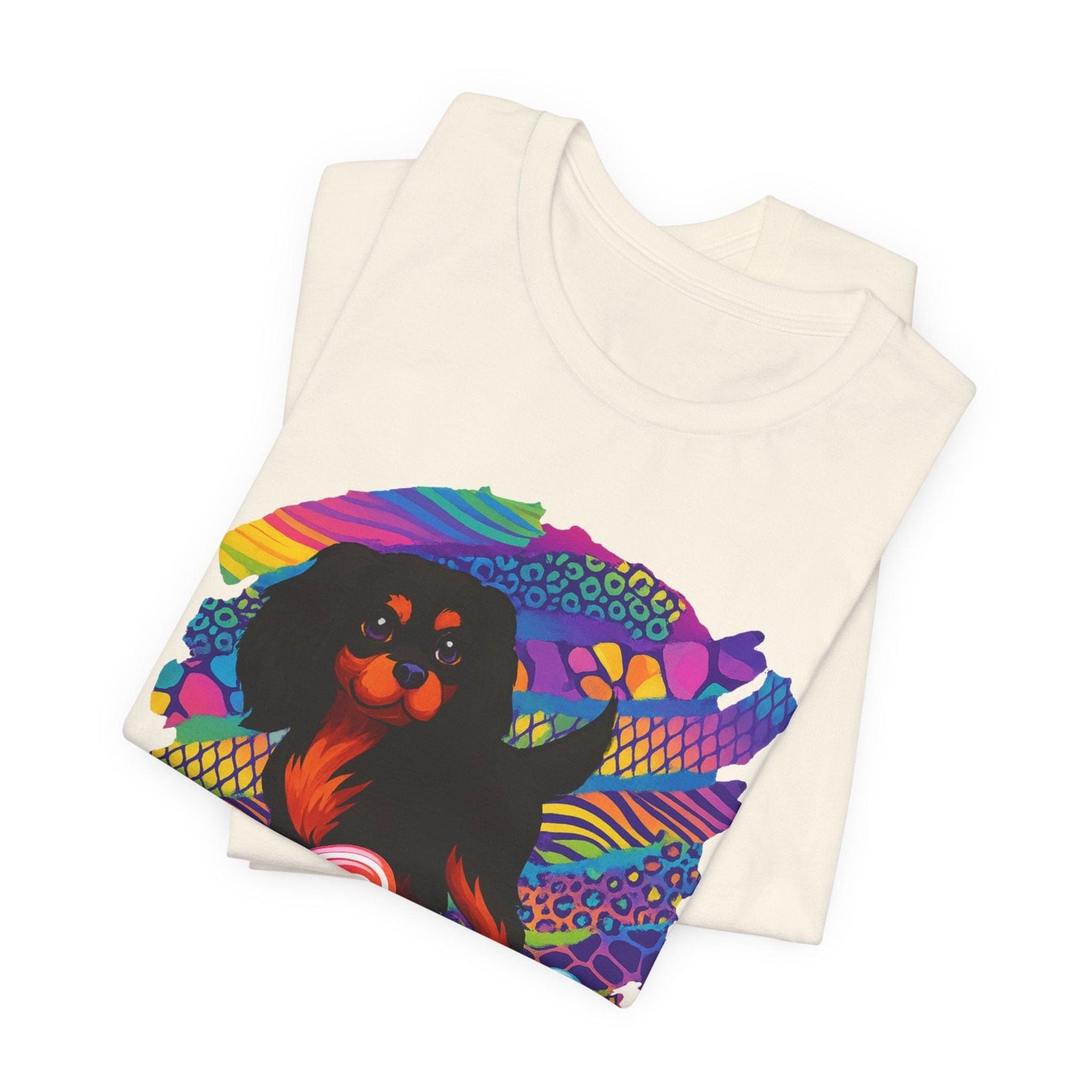 Black & Tan Cavalier Neon Tshirt