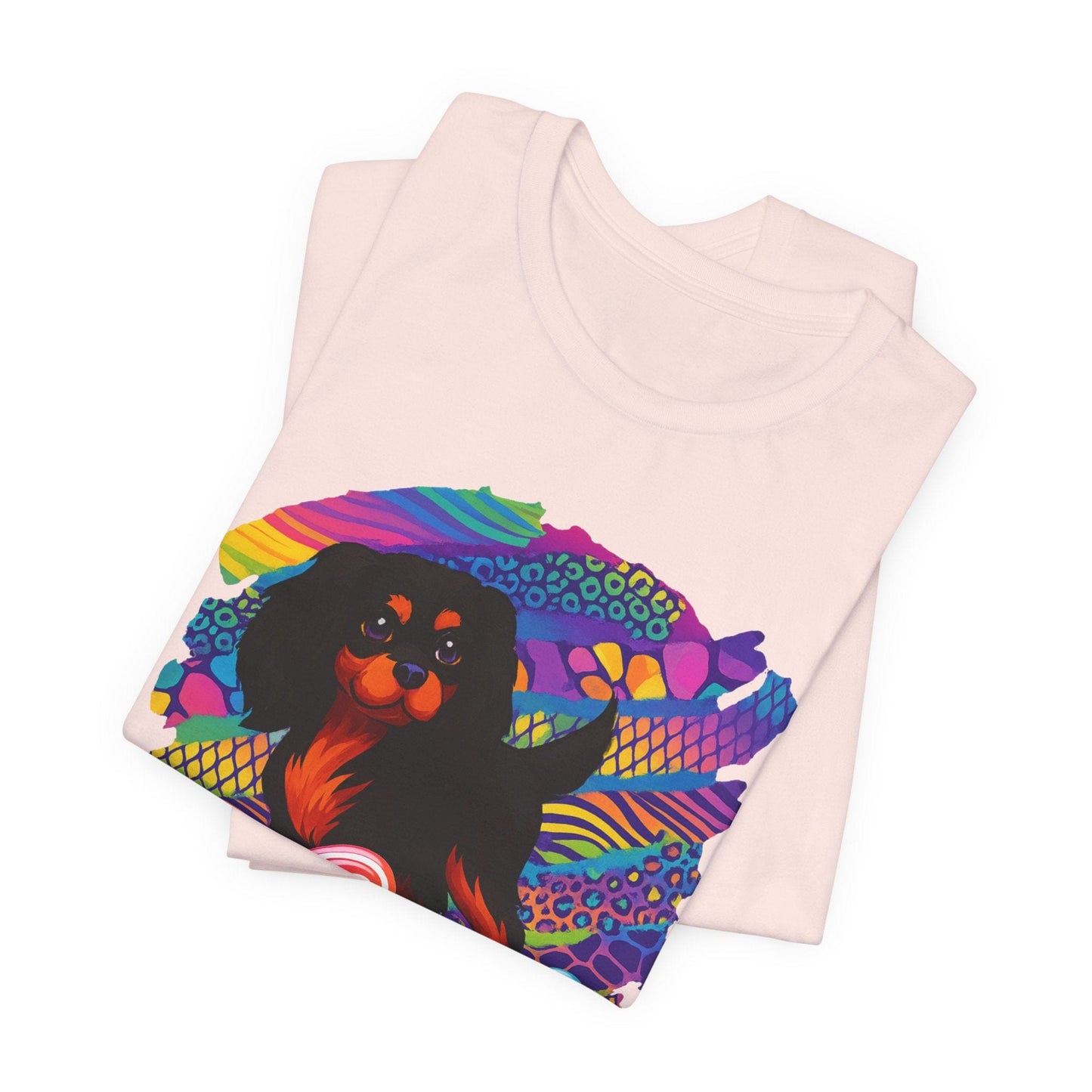 Black & Tan Cavalier Neon Tshirt