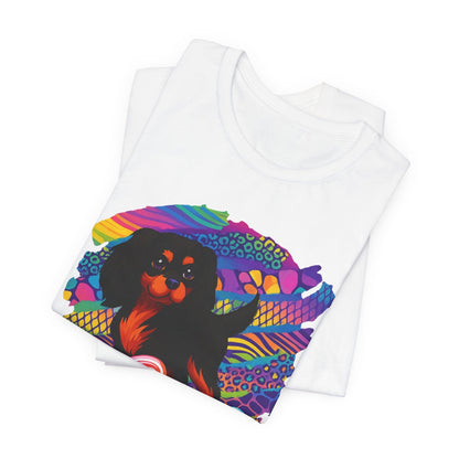 Black & Tan Cavalier Neon Tshirt