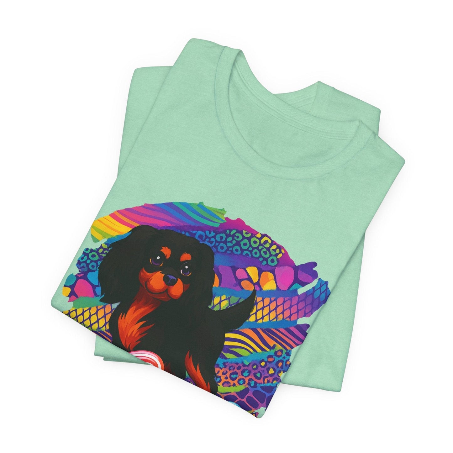 Black & Tan Cavalier Neon Tshirt