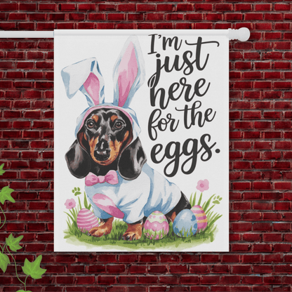 Black Tan Dachshund Easter Yard Flag 24.5'' × 32''