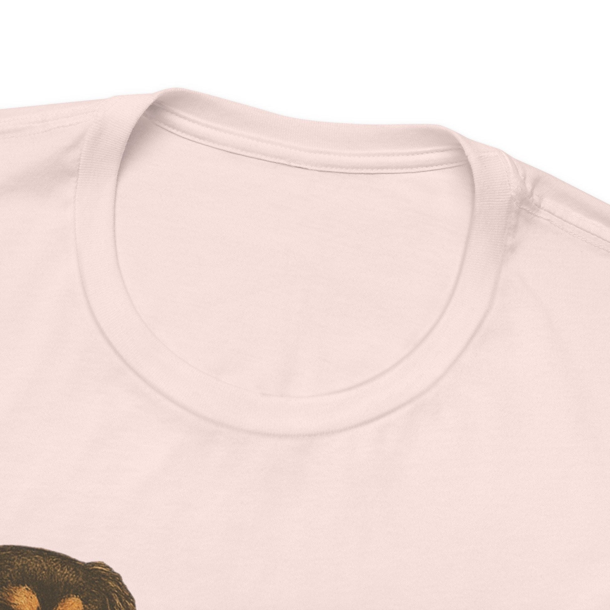 Printify T-Shirt Black Tan King Charles Sit Stay TShirt